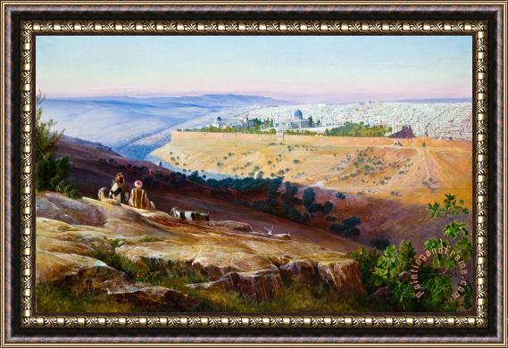Edward Lear Jerusalem From The Mount of Olives Framed Print