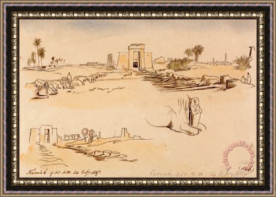Edward Lear Karnak, 9 30 Am, 24 February 1867 (546) Framed Print