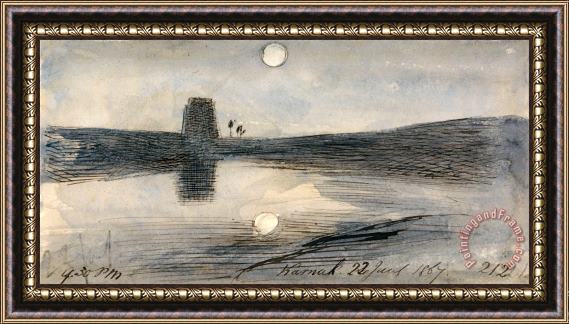 Edward Lear Karnak, 9 30 Pm, 22 January 1867 (212) Framed Print