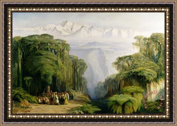 Edward Lear Kinchinjunga from Darjeeling Framed Painting
