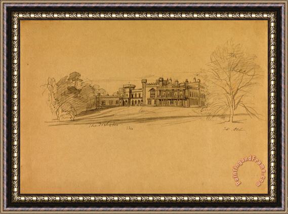 Edward Lear Knowsley Hall 3 Framed Painting