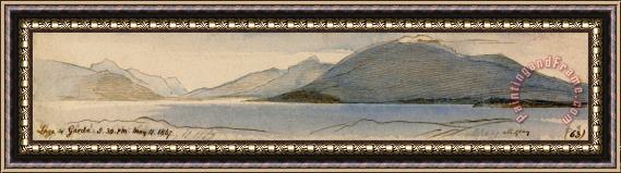 Edward Lear Lago Di Garda 2 Framed Painting