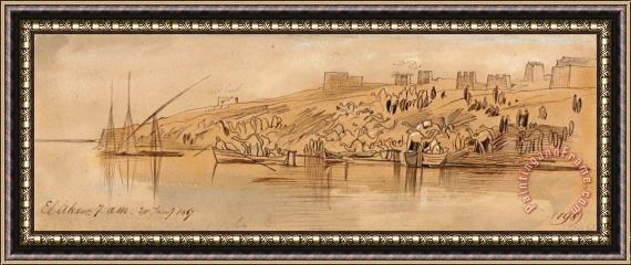 Edward Lear Luxor, 7 00 Am, 20 January 1867 (198) Framed Painting