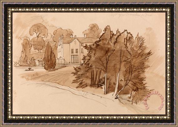 Edward Lear Manor (knowsley Lane ) Framed Painting