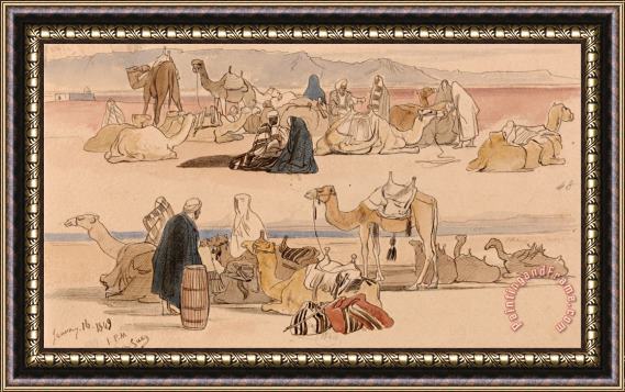 Edward Lear Near Suez, 1 Pm, 16 January 1849 (48) Framed Print