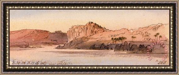 Edward Lear Near Tafa, 5 50 Pm, 16 February 1867 (505a) Framed Print