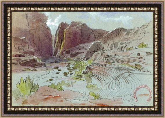 Edward Lear Petra, April 14, 1858 Framed Painting