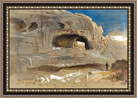 Edward Lear Rocky Valley of Mosta, Malta, 1 30 P.m. (april 3, 1866) Framed Painting