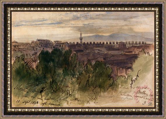 Edward Lear Salonica, From My Room Window, 11 Sept. 1848, After Sunset Framed Print
