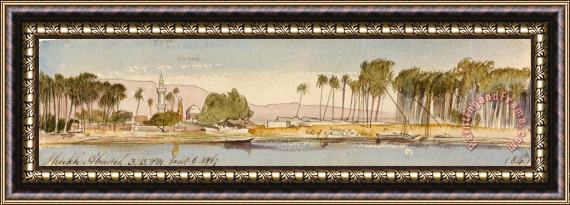 Edward Lear Sheikh Abadeh, 3 15 Pm, 6 January 1867 (84) Framed Painting