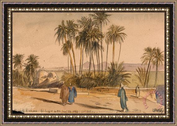 Edward Lear Sheikh El Wachshee, El Luxor Framed Print