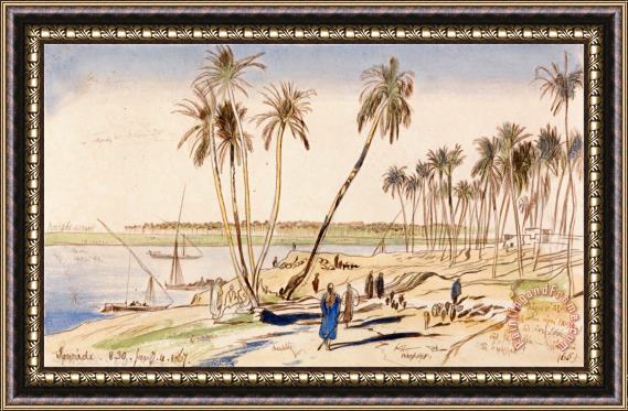 Edward Lear Sowadi, 8 30 Am, 4 January 1867 (65) Framed Painting