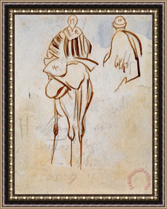 Edward Lear Study of an Egyptian Man on a Camel Framed Print