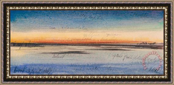 Edward Lear Sunset Along The Nile 2 Framed Print