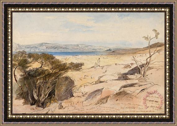 Edward Lear The Dead Sea, 16 And 17 April 1858 Framed Print