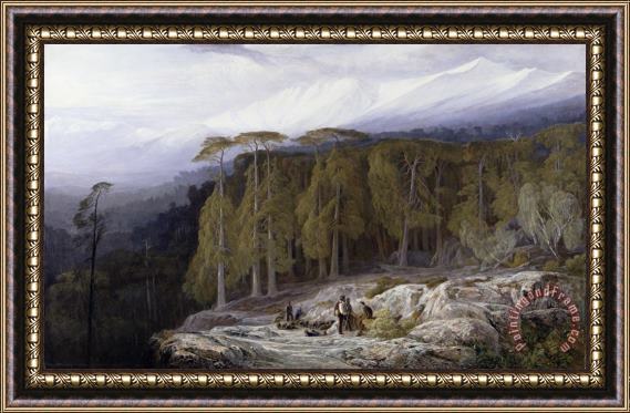Edward Lear The Forest of Valdoniello - Corsica Framed Painting