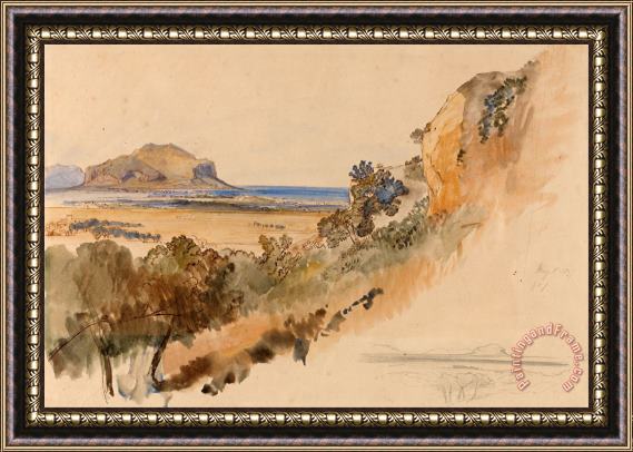 Edward Lear View Near Palermo Framed Painting