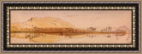 Edward Lear View on The Nile Framed Painting