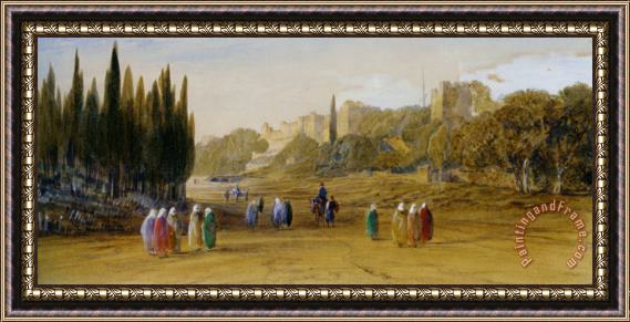 Edward Lear Walls of Constantinople Framed Painting