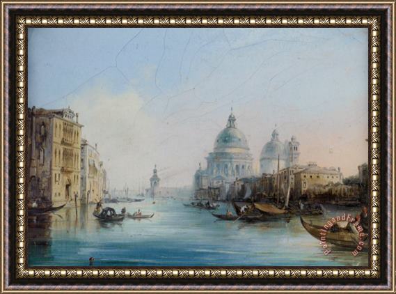 Edward Pritchett A Busy Day Venice Framed Painting