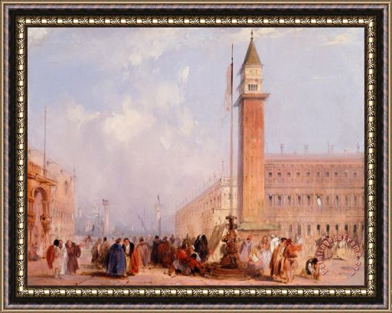 Edward Pritchett The Piazzetta, Venice Framed Painting