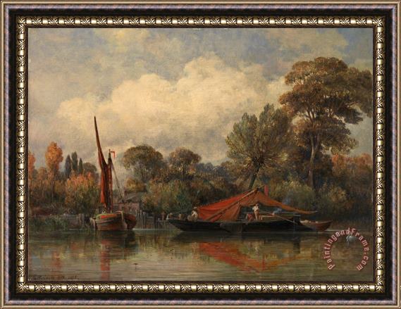 Edward William Cooke Opposite My House at Barnes Framed Painting