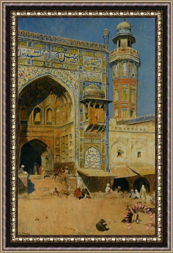Edwin Lord Weeks Jumma Musjed Lahore India Framed Print