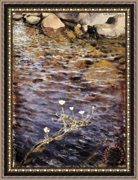 Eero Jarnefelt Pond Water Crowfoot Framed Painting