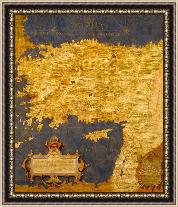 Egnazio Danti Anatolian Peninsula with Ancient Toponyms And Middle East Framed Print