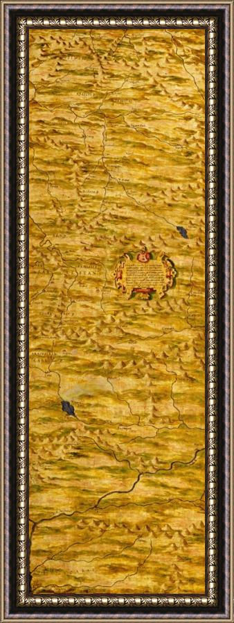 Egnazio Danti Eastern Part of Pakistan And Afghanistan Framed Painting