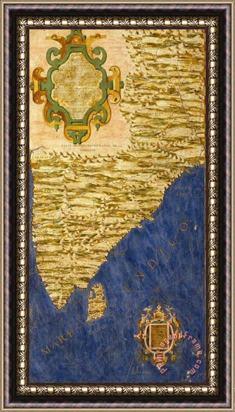Egnazio Danti Indian Subcontinent And Island of Sri Lanka Framed Print