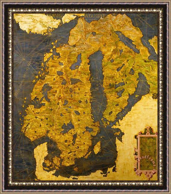 Egnazio Danti The Scandinavian Peninsula Framed Print