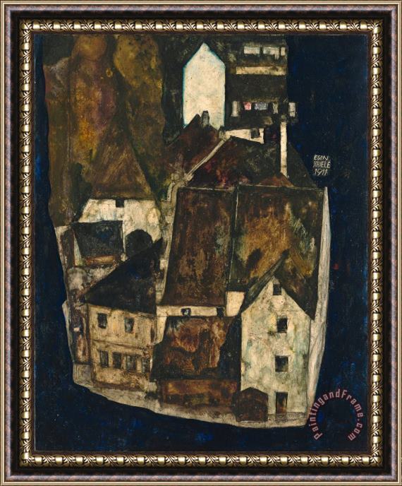 Egon Schiele Dead City III (city on The Blue River Iii) Framed Print