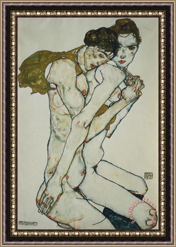 Egon Schiele Friendship Framed Painting