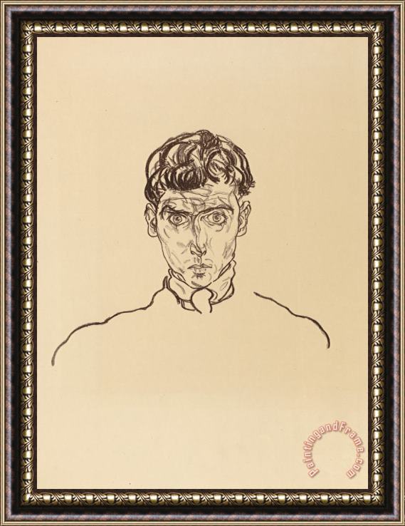 Egon Schiele Portrat Paris Von Gutersloh / Portrait of Paris Von Gutersloh Framed Print