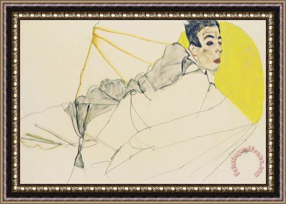 Egon Schiele Reclining Boy (erich Lederer) Framed Print