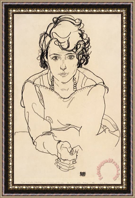 Egon Schiele Seated Woman Framed Painting