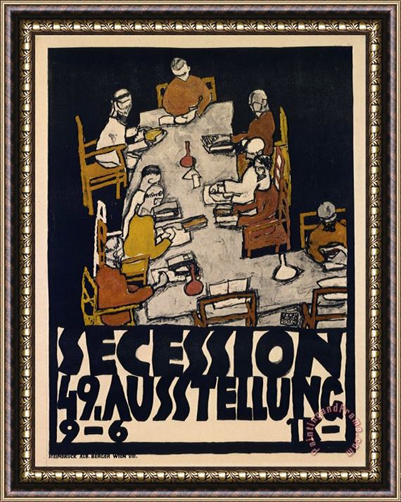 Egon Schiele Secession 49. Exhibition Framed Painting