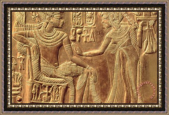 Egyptian Dynasty The Golden Shrine of Tutankhamun Framed Painting