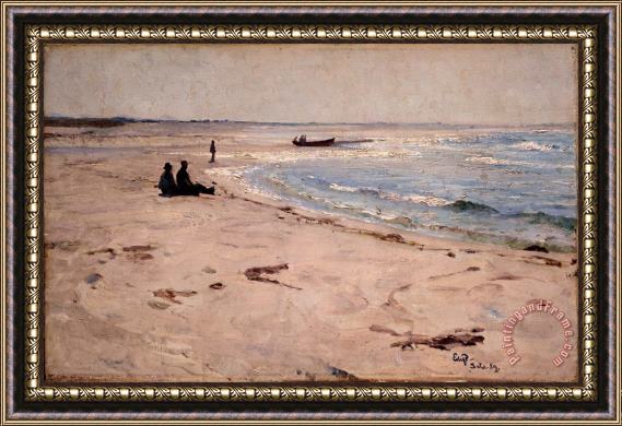 Eilif Peterssen From The Beach at Sele Framed Painting