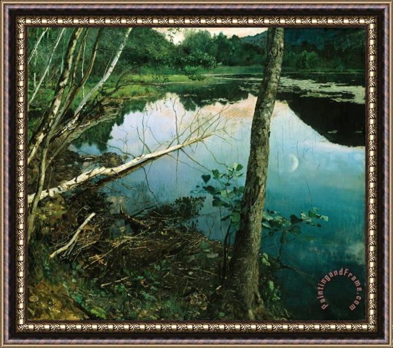 Eilif Peterssen Summer Night Framed Painting