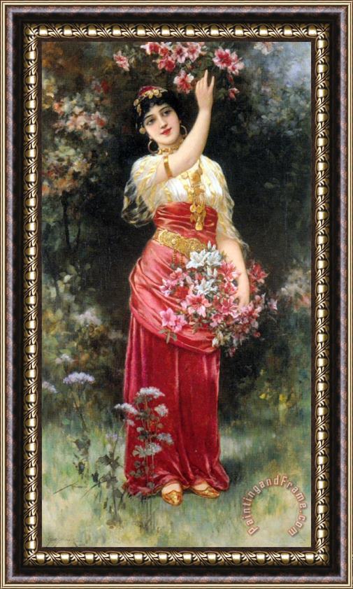 Eisman Semenowsky An Oriental Flower Girl Framed Print