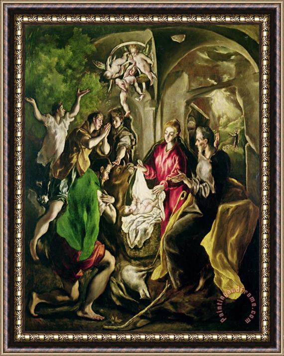 El Greco Domenico Theotocopuli Adoration Of The Shepherds Framed Print