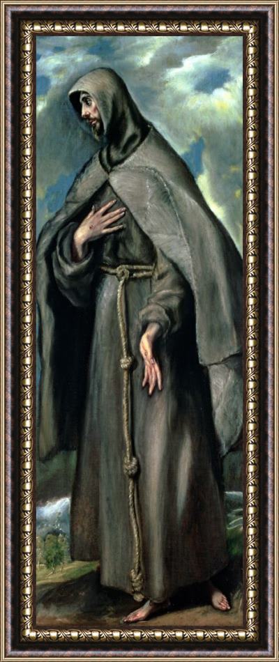 El Greco Domenico Theotocopuli St Francis Of Assisi Framed Print