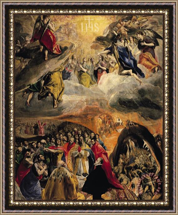El Greco Domenico Theotocopuli The Adoration Of The Name Of Jesus Framed Print