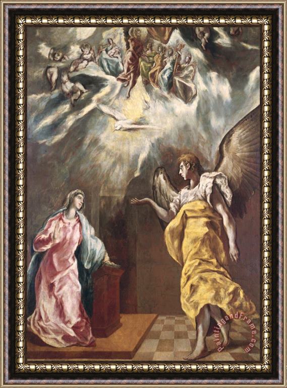 El Greco Domenico Theotocopuli The Annunciation Framed Print