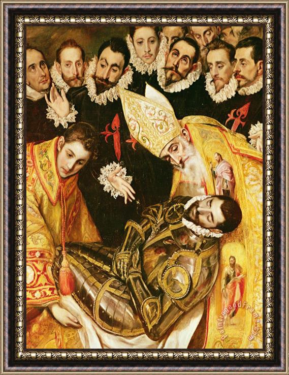 El Greco Domenico Theotocopuli The Burial Of Count Orgaz Framed Print
