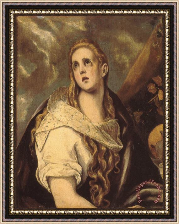 El Greco The Penitent Magdalene Framed Painting