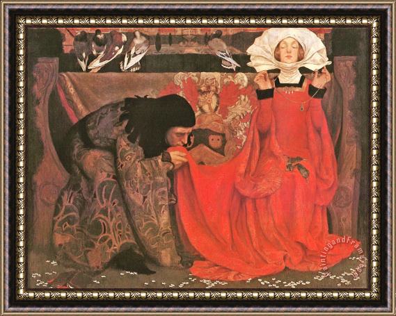 Eleanor Fortescue Brickdale The Pale Complexion of True Love And The Red Glow of Scorn And Proud Disdain From As You Like It Framed Print