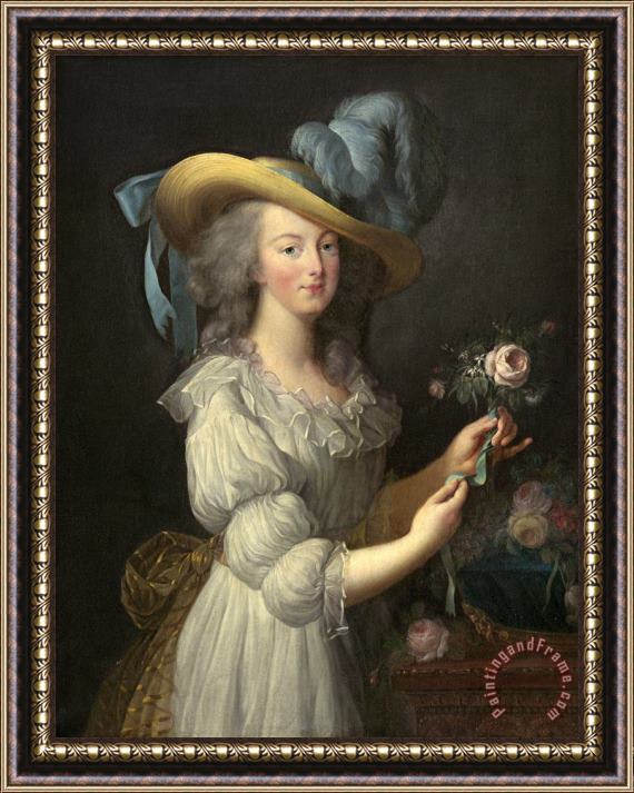 Elisabeth Louise Vigee Lebrun Marie Antoinette Framed Painting
